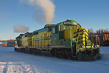 Carlton Trail locomotives in Prince Albert, 2013 CarltonTrailRailwayloco.jpg