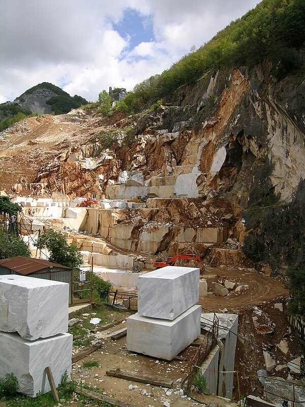 A Carrara marble quarry