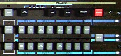 Parameter panel on Casio CZ-1.
Two set of parameters on panels are used on 'tone mix' and 'key split' modes. Casio CZ parameter panel (CZ-1).jpg