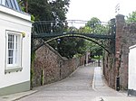 Iron Footbridge Cast iron footbridge linking two sections of the Exeter City wall - geograph.org.uk - 1287329.jpg