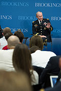 Chairman of the Joint Chiefs of Staff U.S. Army Gen. Martin E. Dempsey hosts a question and answer session after delivering remarks at the Brookings Institution in Washington, D.C., June 27, 2013 130627-D-KC128-063.jpg