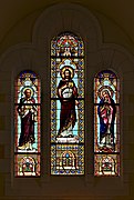 Stained-glass windows of the choir, Chapelle Notre-Dame, Chalais, Charente, France