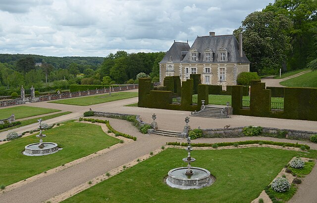 Gardens of Chateau de Valmer in the Loire Valley