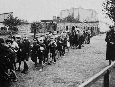 Jewish children during deportation to the Chełmno extermination camp