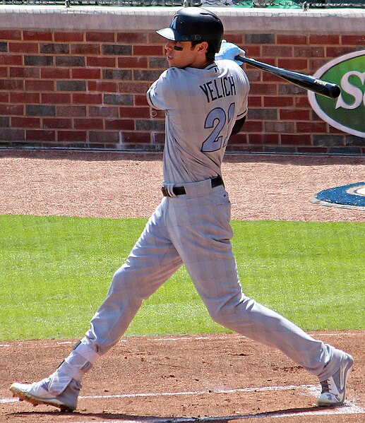 Yelich with the Marlins in 2017