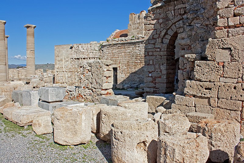 File:Church at the acropolis of Lindos 2010 3.jpg