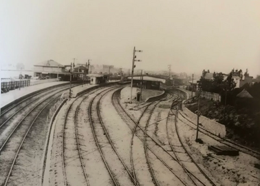 Clapham Junction railway station circa 1875