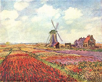 Champs de tulipes en Hollande de Claude Monet