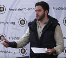 Cody Wilson discussing 3D printed guns at Liberty Forum 2014 CodyWilson-2014-NHLF14.png