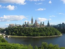 Vue actuelle de la Colline du Parlement.