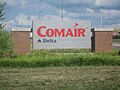 Sign to the Comair headquarters at Cincinnati/Northern Kentucky International Airport