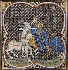 Berthoald v souboji s Chlotharem II.