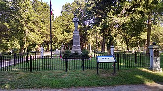 Monument to the Confederate dead in Cedar Hill Cemetery Confederate Dead Monument in Cedar Hill Cemetery Suffolk VA 21Sep2014.jpg