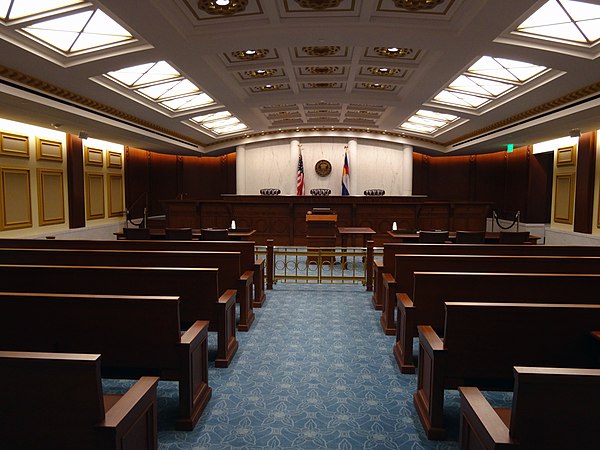 Courtroom aspect of a legal thriller