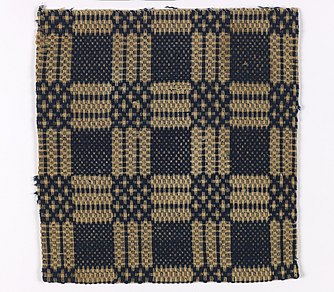 Fragment of a woven coverlet Coverlet Fragment (USA), late 18th-early 19th century (CH 18394765).jpg