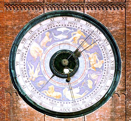 Astronomical clock on the Torrazzo belltower
