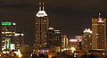 Indianapolis panorama v noci