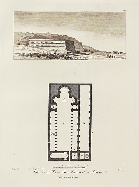 Pl.10 - Vue et plan du Couvent blanc