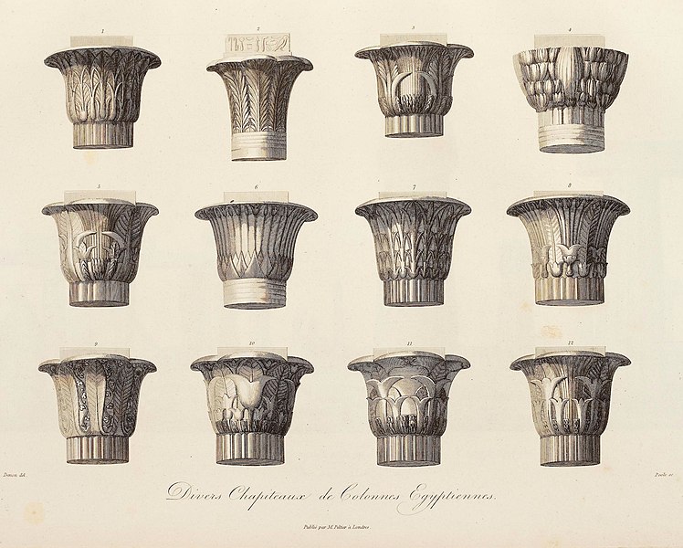 Pl.45 - Chapiteaux égyptiens