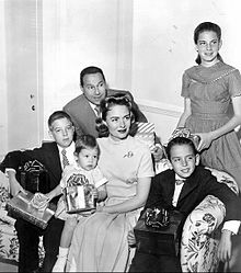 Reed, Tony Owen, and their four children in 1959. Standing is Penny Jane; seated from left are Tony, Jr., Mary and Tim.