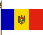 1:2 The obverse of the Flag of Moldova