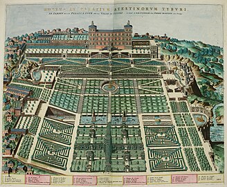 Étienne Dupérac, Jardins de la villa d'Este, 1560-1575