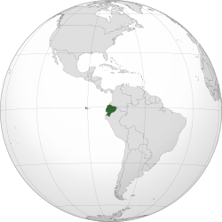 Lage Ecuadors (dunkelgrün)