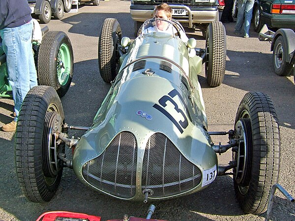 1938 E-Type chassis no. GP1, raced by H.L. Brooke, Leslie Johnson, Reg Parnell, Peter Walker and Peter Whitehead