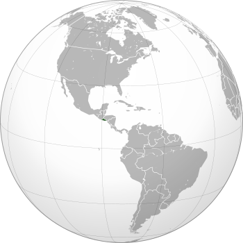 Location of El Salvador