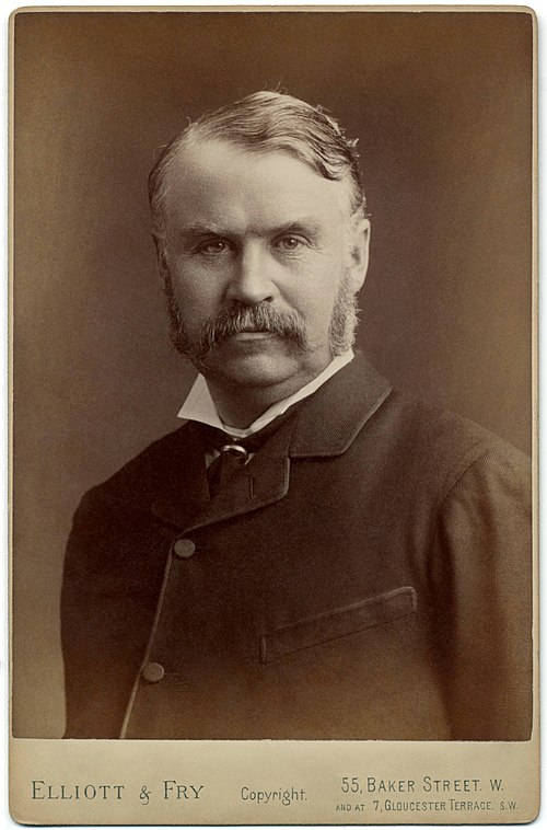 Cabinet card of W. S. Gilbert in about 1880 by Elliott & Fry