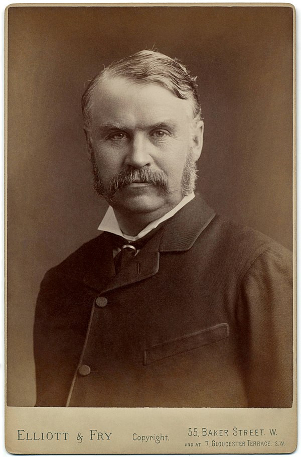 Cabinet card of W. S. Gilbert in about 1880 by Elliott & Fry