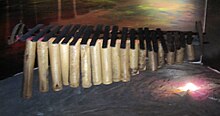 An example of the Afro-Ecuadorian marimba esmeraldena Esmeraldian (Afro-Ecuadorian) marimba.jpg