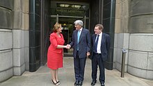 Hyslop meets Andrew Mitchell and David Mundell outside St. Andrew's House External Affairs Secretary Fiona Hyslop meets Andrew Mitchell and David Mundell outside St. Andrew's House (5818094224).jpg