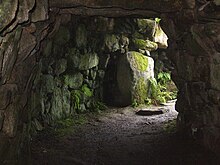 Interior of the fogou at Carn Euny. Fogous may have been used to store beer or dairy products Fogou, Carn Euny - geograph.org.uk - 5120417.jpg