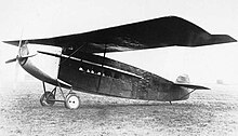 Fokker F.V as a monoplane (lower wing removed) Fokker F.V mon.jpg