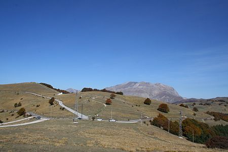 Il Monte Vettore visto da Forca Canapine