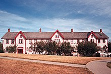Exterior of the reconstructed NWMP barracks in 2020 Fort Calgary in 2020.jpg