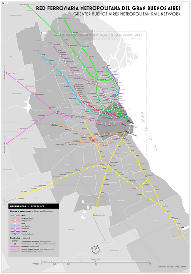 Mapa de la red de tren ligero
