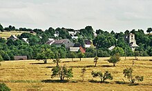 Blick auf Nová Ves v Horách (Gebirgsneudorf)