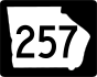 Marcador de la ruta estatal 257