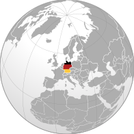 Мапа показује позицију Немачке