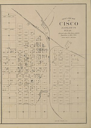 300px gray%27s new map of cisco%2c eastland co.%2c texas 1885 uta