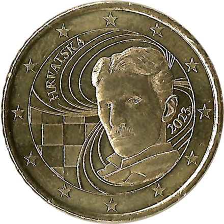Croatian 10, 20 and 50 euro cent coins feature a portrait of Nikola Tesla