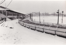 Hackney Greyhound Stadium in January 1979