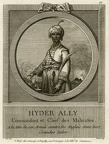 Haidar Ali commandant en chef des Mahrattes gravure 1762.jpg