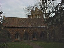 The Old Chapel, Finedon Hall. The Museum Tower is visible in the background. Hall Chapel - geograph.org.uk - 614791.jpg