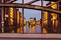 * Nomination Wasserschloss (and Poggenmühlenbrücke) in the night, Speicherstadt, Hamburg, Germany --XRay 03:28, 4 July 2016 (UTC) * Promotion  Support Good quality. --Johann Jaritz 03:33, 4 July 2016 (UTC)