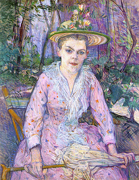 File:Henri de toulouse-lautrec - woman with an umbrella, 1889.jpg