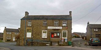 Highburton Co-op, days before closure in February 2009 Highburton village stores.jpg