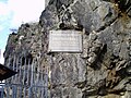 Gedenktafel auf der Burg Schreckenstein